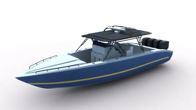 midnight express powerboat 3D Model .c4d .max .obj .3ds .fbx .stl .blend 