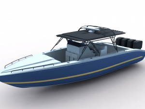midnight express powerboat 3D Модель