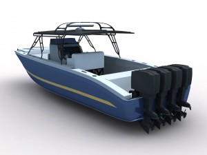 midnight express powerboat Modèle 3D