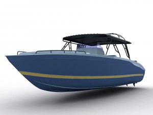 midnight express powerboat Modèle 3D
