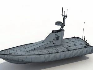 homeland security unmanned patrol boat 3D Model
