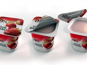 openable yogurt cup 3Dモデル