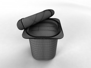 openable yogurt cup 3D Model