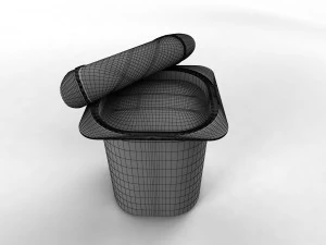 Openable yogurt cup 3D Model