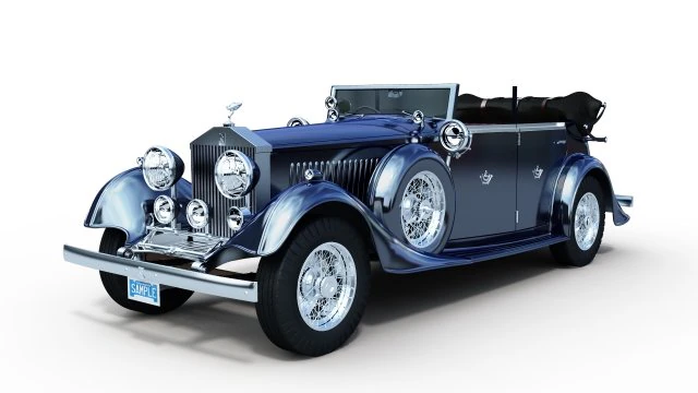 rolls royce phantom ii 3D Model .c4d .max .obj .3ds .fbx .stl .blend