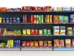 supermarket shelves pack 3Dモデル