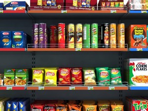 supermarket shelves pack 3Dモデル