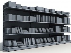 supermarket shelves pack 3Dモデル
