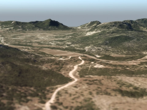 Large Terrain 3D Модель