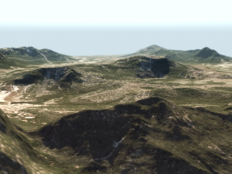 Large Terrain 3D Модель