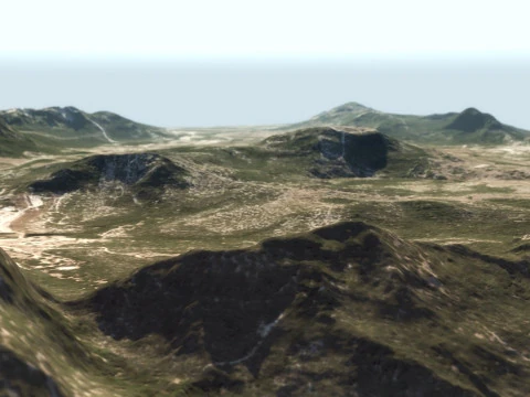 Large Terrain 3D Model