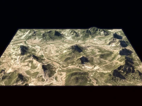Large Terrain 3D Model