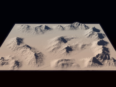 Large Terrain 3D Модель