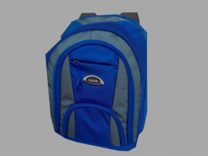 low-poly ready to use in game school bag 3D Model