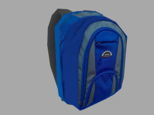 low-poly ready to use in game school bag 3D Model