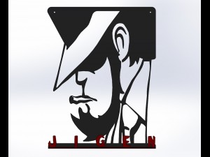 hooks keys jigen manga Model Cetak 3D