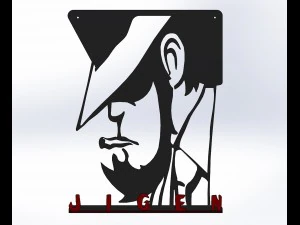 hooks keys jigen manga 3D Print Model