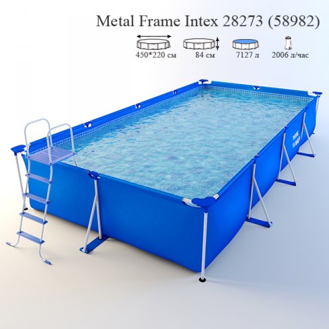 sirene Indtil jorden intex metal frame pool 28273 3D Model in Outdoor items 3DExport