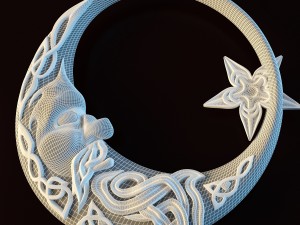 ethnic ornament set - sun and moon Modelo 3D
