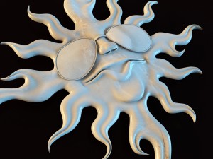 ethnic ornament set - sun and moon Modelo 3D