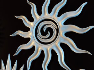 ethnic ornament set - sun and moon Modelo 3D