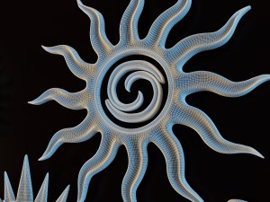 ethnic ornament set - sun and moon Modelo 3D