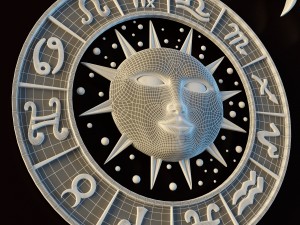 ethnic ornament set - sun and moon Modelo 3D