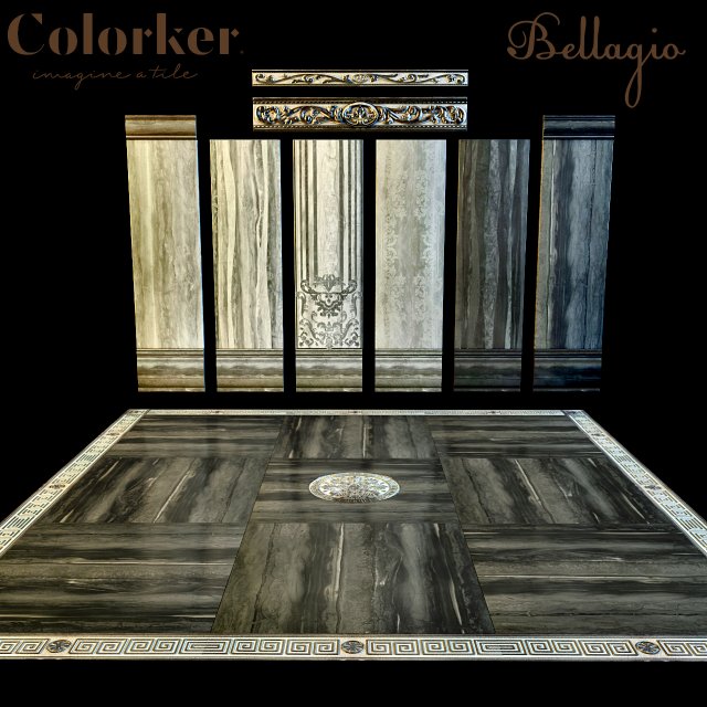 colorker bellagio ceramic tiles 3D Model .c4d .max .obj .3ds .fbx .stl .blend 