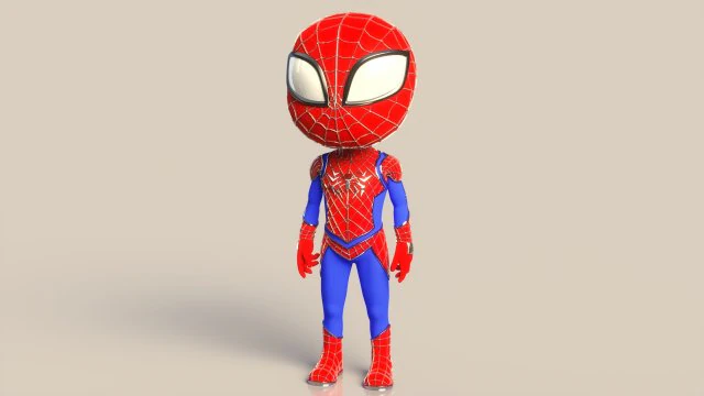 mini spiderman 3D Model .c4d .max .obj .3ds .fbx .stl .blend 