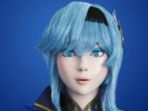 Eula Genshin Impact 3D Model