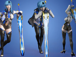 율라 겐신 임팩트 3D 모델