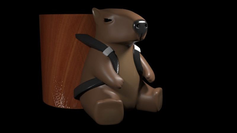 Capybara pencil holder 3D 打印模型 .c4d .max .obj .3ds .fbx .stl .blend