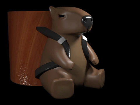 카피바라 연필꽂이 3D 프린트 모델