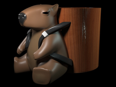 Capybara pencil holder 3D 打印模型