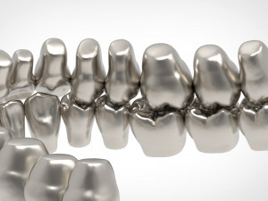 dental anatomy library with thimble crowns - azure Model do druku 3D