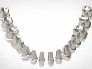dental anatomy library with thimble crowns - azure Model do druku 3D