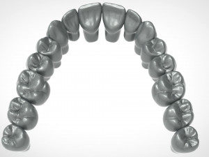 dental anatomy library with thimble crowns - azure Model do druku 3D