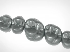 dental anatomy library with thimble crowns - azure 3D Print Model