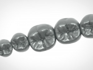 dental anatomy library with thimble crowns - azure Model do druku 3D