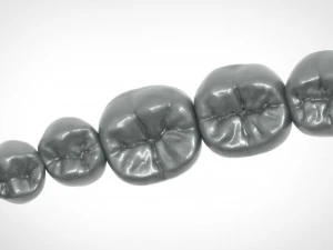 dental anatomy library with thimble crowns - azure 3D Print Model
