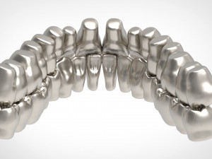 dental anatomy library with thimble crowns - azure Model do druku 3D