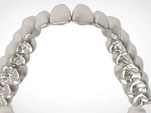 dental anatomy library with thimble crowns - azure 3D Print Model