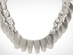 dental anatomy library with thimble crowns - azure 3D Print Model