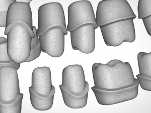 dental anatomy library with thimble crowns - azure Model do druku 3D