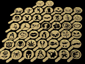 coffee stencils - templates 3D Print Model