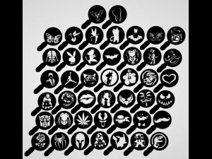 coffee stencils - templates 3D Print Model