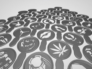 coffee stencils - templates 3D 打印模型