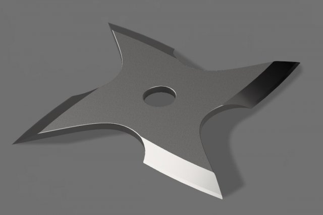 ninja shuriken 3D 프린트 모델 .c4d .max .obj .3ds .fbx .stl .blend 