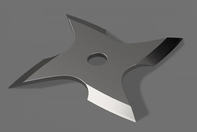 ninja shuriken 3D Print Model .c4d .max .obj .3ds .fbx .stl .blend 