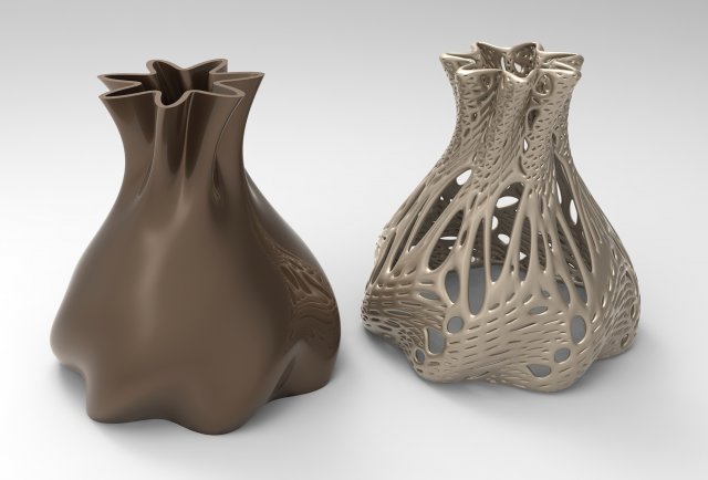 Vase Voronoi 1 3D 模型 .c4d .max .obj .3ds .fbx .stl .blend 